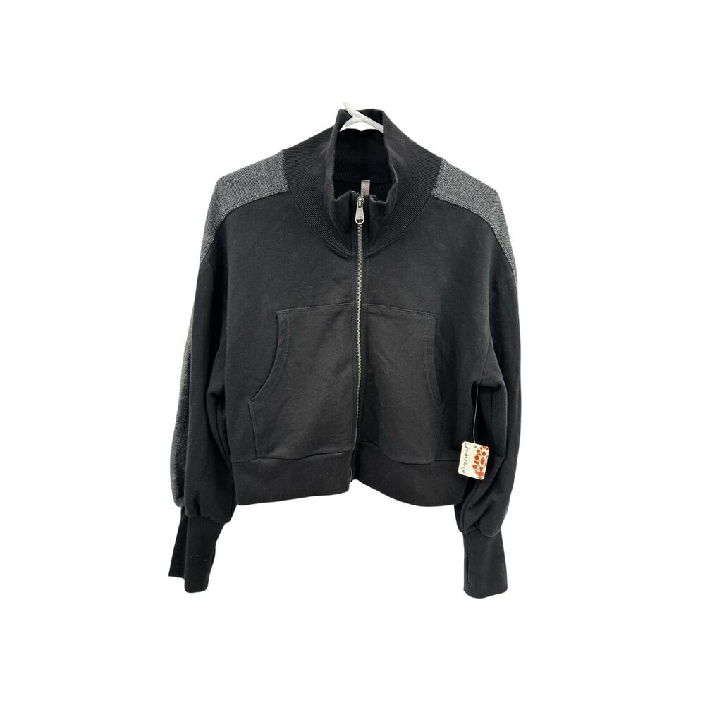 FP Movement Women's High Jump Zip Up Jacket Black Size Large